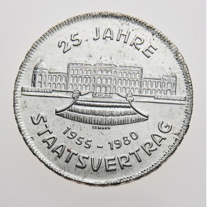 Rakousko, 500 schilling 1980, 25. Jahre Staatsvertrag