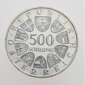Rakousko, 500 schilling 1980, 100. Jahre Ö sterr. Rotes Kreuz