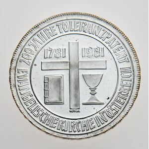 Rakousko, 500 schilling 1981, 200. Jahre Toleranzpatent, Proof