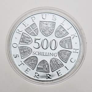 Rakousko, 500 schilling 1982, 1500. Todesjahr von St. Severin, Proof