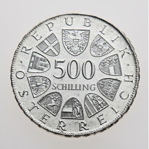 Rakousko, 500 schilling 1982, 1500. Todesjahr von St. Severin