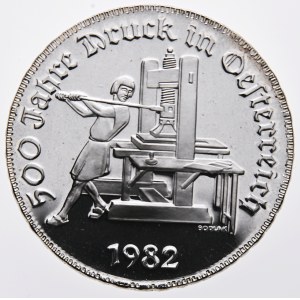 Rakousko, 500 schilling 1982, 500 Jahre Druck in Österreich, Proof