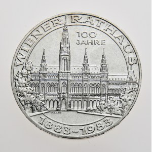 Rakousko, 500 schilling 1983, 100 Jahre Wiener Rathaus