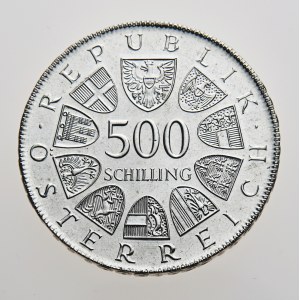 Rakousko, 500 schilling 1983, 100 Jahre Wiener Rathaus