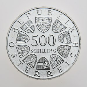 Rakousko, 500 schilling 1983, 100 Jahre Österr. Parlament