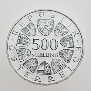Rakousko, 500 schilling 1983, 100 Jahre Österr. Parlament