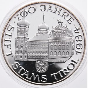 Rakousko, 500 schilling 1984, 700 Jahre Stiftskirche in Stams, Proof