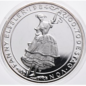 Rakousko, 500 schilling 1984, 100. Todestag von Fanny Elβ ler , Proof