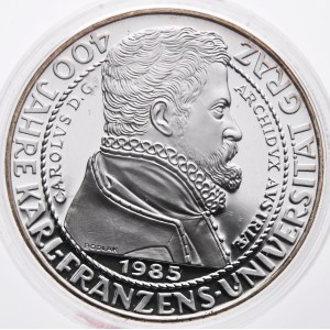 Rakousko, 500 schilling 1985, 400 Jahre Karl-Franzens-Universität Graz, Proof