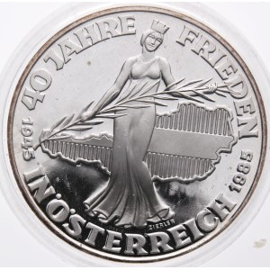 Rakousko, 500 schilling 1985, 40 Jahre Frieden in Österreich, Proof