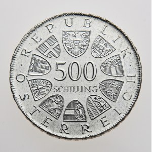 Rakousko, 500 schilling 1985, 40 Jahre Frieden in Österreich
