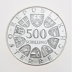 Rakousko, 500 schilling 1985, 2000 Jahre Bregenz