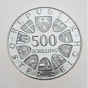 Rakousko, 500 schilling 1986, 250. Todestag des Prinzen Eugen