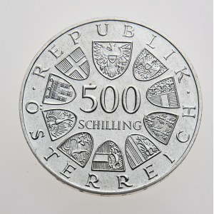 Rakousko, 500 schilling 1987, Wolf Dietrich von Raitenau