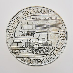 Rakousko, 500 schilling 1987, 150 Jahre Eisenbahn in Österreich