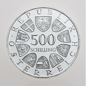 Rakousko, 500 schilling 1987, 150 Jahre Eisenbahn in Österreich