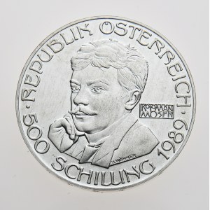 Rakousko, 500 schilling 1989, Koloman Moser