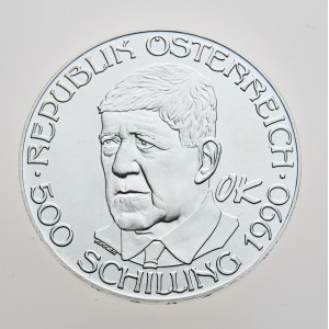 Rakousko, 500 schilling 1990, Oskar Kokoschka