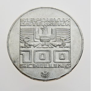 Rakousko, 100 schilling 1975, XII. Olympische Winterspiele (3. Ausgabe)