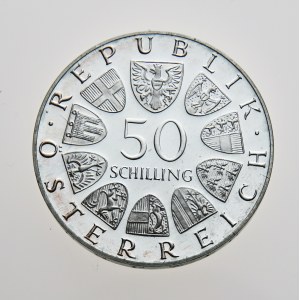 Rakousko, 50 schilling 1974, Wiener Int. Gartenschau (WIG), Proof