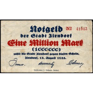 Germany. Zirndorf 1 Million Marks 1923