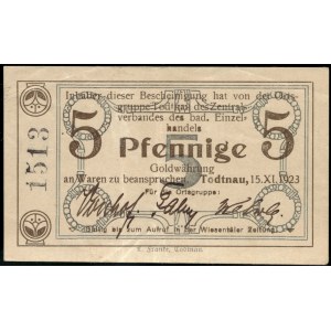 Germany. Todtnau 5 Pfennige 1923