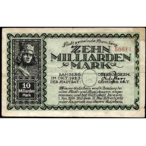 Germany. Bamberg 10 Billion Marks 1923