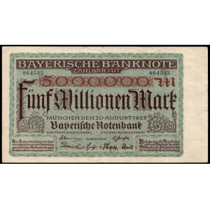 Germany. Bayern 5 Million Marks 1923