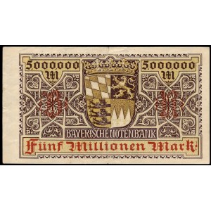 Germany. Bayern 5 Million Marks 1923