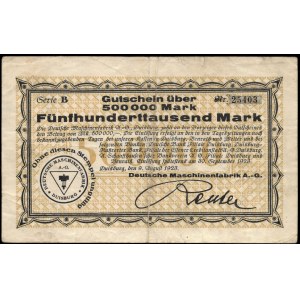 Germany. Duisburg 500000 Marks 1923