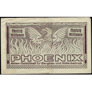 Germany. Düsseldorf Phoenix 50 Million Marks 1923
