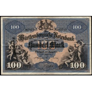 Germany. Würtemberg 100 Marks 1911