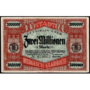 Germany. Bergisch Gladbach 2 Million Marks 1923