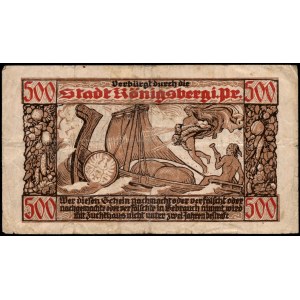 Poland. Królewiec (Königsberg) 500 Marks 1922