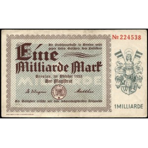 Poland. Wrocław 1 Billion Marks 1923