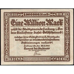 Germany. Freiburg im Breisgau 1 Million Marks 1923