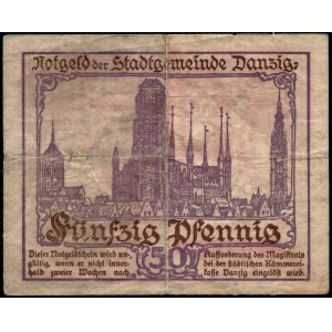 Danzig. 50 Fenigow Pfennig 1919