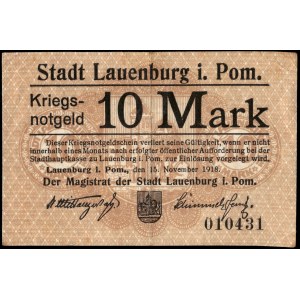Poland. Lębork 10 Mark 1918