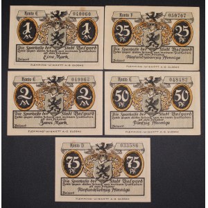 Poland. Białogard 25 50 75 Fenigow 1 2 Marki 1921