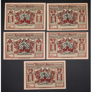 Poland. Nowogard 25 50 75 Fenigow 1 3 Marki 1921
