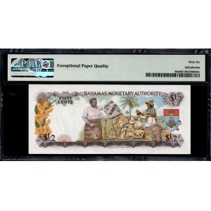 Bahamas. 1/2 Dollar 1968
