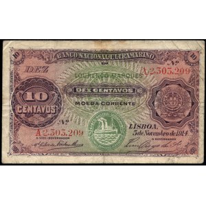 Mozambique. 10 Centavos 1914