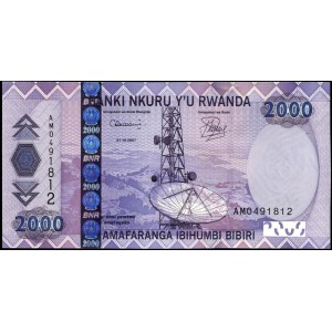 Rwanda. 2000 Francs 2007