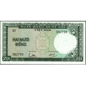 Južný Vietnam. 20 Dong 1964
