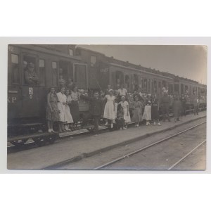 FOTO Stacja Koluszki 1933 r. Kolej Żołnierze II RP