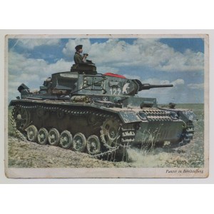Pocztówka III Rzesza / Panzer in Bereitstellung