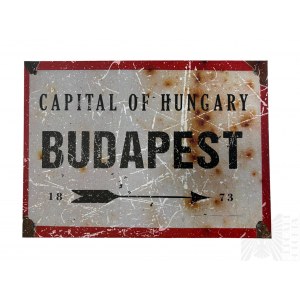 Węgry - Pamiątkowa Tekturowa Tabliczka “Budapest Capital of Hungary”