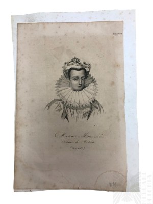 Antoni Oleszczyński (1794-1879) - “Marina Mniszech, Tzarine de Moskovie (1580-1612)”, Staloryt