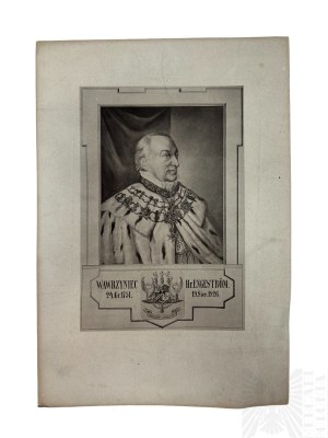 Per Krafft Starszy/Młodszy (XVIII-XIX w.) - Portret Wawrzyńca (Larsa) von Engeström w Stroju Rady Narodowej, z Orderem Serafinów, Gwiazdą Polarną i Orderem Karola XIII (Przed 1826 r.); Reprodukcja Druk na Papierze
