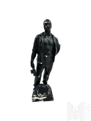 PRL - Socrealistyczna Figura Górnika z Porcelitu (?)